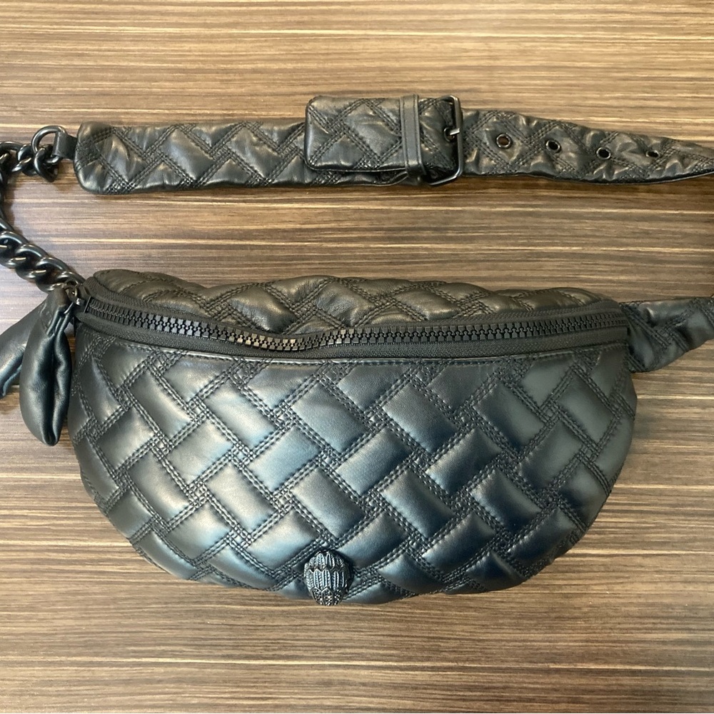 Kurt Geiger Black Quilted Fanny Pack